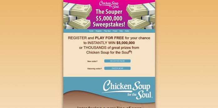 Souper $5,000,000 Sweepstakes (chickensoup.com/instantwin)