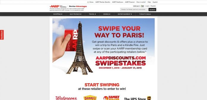 AARPdiscounts.com Swipestakes (AARPdiscounts.com/swipestakes)