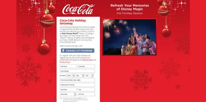 Coca-Cola Holiday Getaway Sweepstakes (cokeholidaygetaway.com)