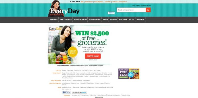Every Day With Rachael Ray $2,500 Grocery Sweepstakes