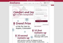 Dearfoams Comfort & Joy Pin-To-Win Sweepstakes