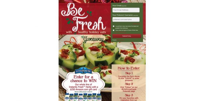 Litehouse Pinterest Sweepstakes Litehouse Pinterest Sweepstakes