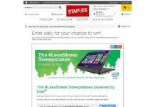 Staples #LessStress Sweepstakes