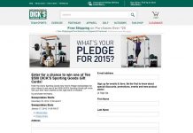 Dick's Sporting Goods New Year's Pledge Sweepstakes