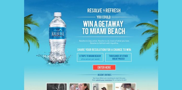 Aquafina Resolve to Refresh Sweepstakes (resolvetorefresh.com)