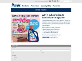 Purex WIN A Subscription To FamilyFun Magazine Sweepstakes