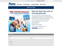 Purex Start The New Year With An Amazing Getaway! Sweepstakes