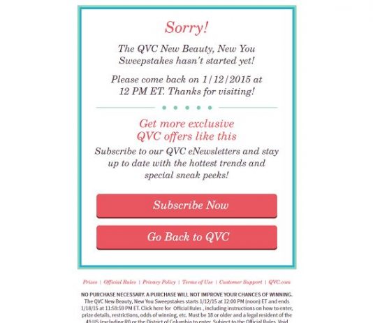 QVC New Beauty, New You Sweepstakes