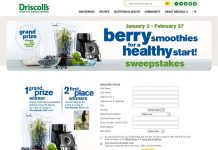 Driscoll's Berry Smoothies For A Healthy Start Sweepstakes