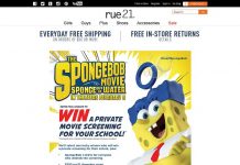 rue21 Sponge Bob Private Screening Sweepstakes - rue21.com/SpongeBob