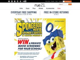 rue21 Sponge Bob Private Screening Sweepstakes - rue21.com/SpongeBob