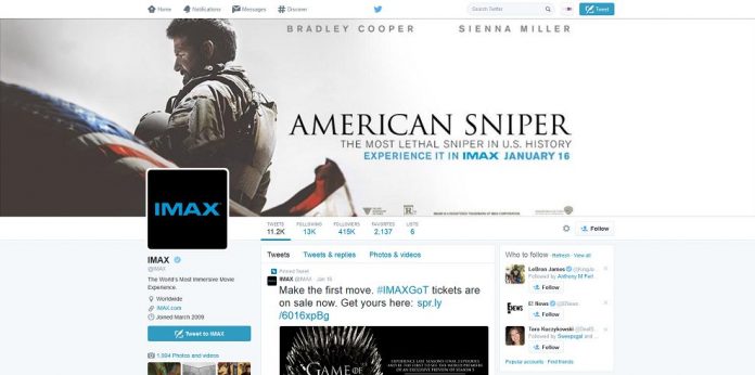 American Sniper IMAX Twitter Sweepstakes