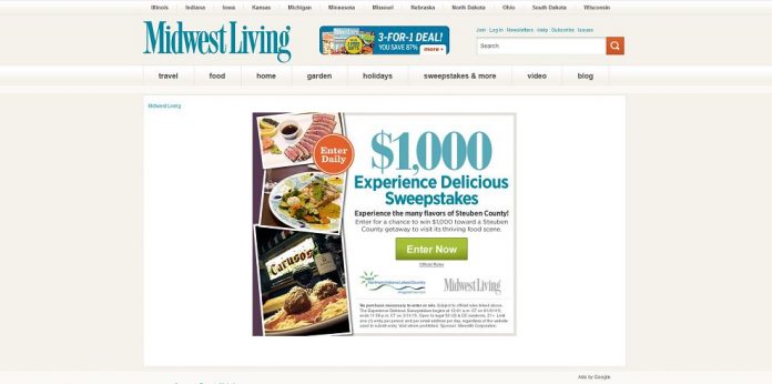 Midwest Living Experience Delicious Sweepstakes