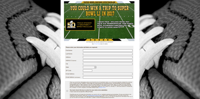 SmartSource Super Bowl Sweepstakes
