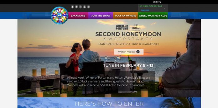 Wheel of Fortune 2nd Honeymoon Sweepstakes