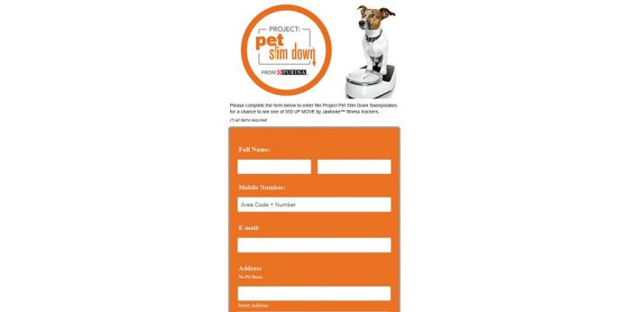 Project Pet Slim Down Sweepstakes From Purina