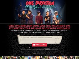 One Direction Valentine's Day Sweepstakes