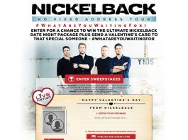 Nickelback Valentine's Day Giveaway