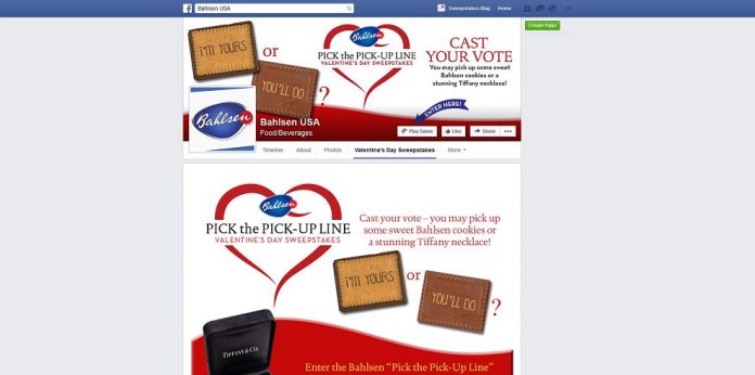Bahlsen Pick The Pick-Up Line Valentine's Day Sweepstakes