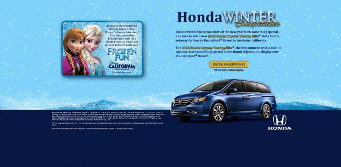 Honda Winter Sweepstakes Honda Winter Sweepstakes