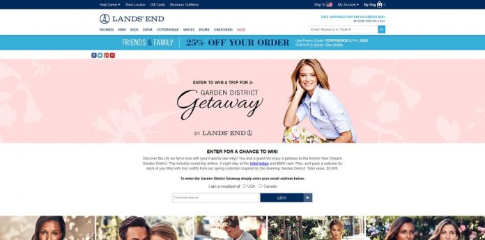 Lands' End Garden District Getaway Sweepstakes