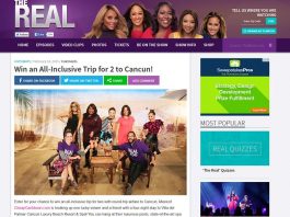 The Real All-Inclusive Trip for 2 to Cancun Sweepstakes