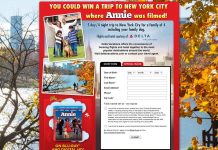 ANNIE Have a Doggone Good Time in New York City Sweepstakes