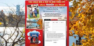 ANNIE Have a Doggone Good Time in New York City Sweepstakes