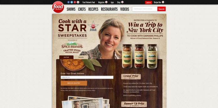 Spice Islands Cook With a Star Sweepstakes - FoodNetwork.com/CookWithAStar