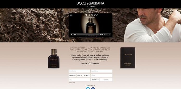 Dolce Gabbana Intenso Sweepstakes