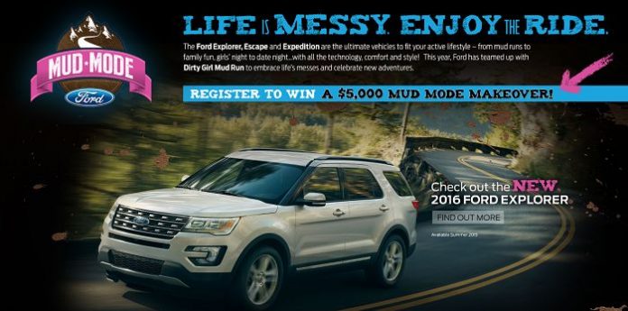 Ford Mud Mode Makeover Sweepstakes