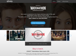 XfinitySweepstakes.com: XFINITY Watchathon Sweepstakes