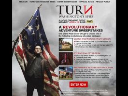 TURN: Washington's Spies A Revolutionary Adventure Sweepstakes (AMC.com/TURNSweeps)