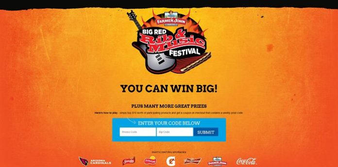 Albertsons Big Red Rib & Music Festival Sweepstakes (BigRedRibSweeps.com/ALB)