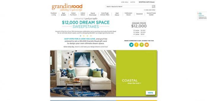 Grandin Road $12,000 Dream Space Sweepstakes