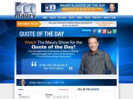 Maury's Quote of the Day Sweepstakes