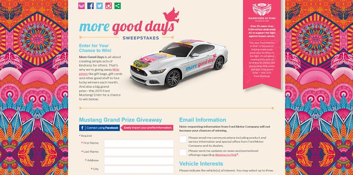 Ford warriors in pink sweepstakes #4