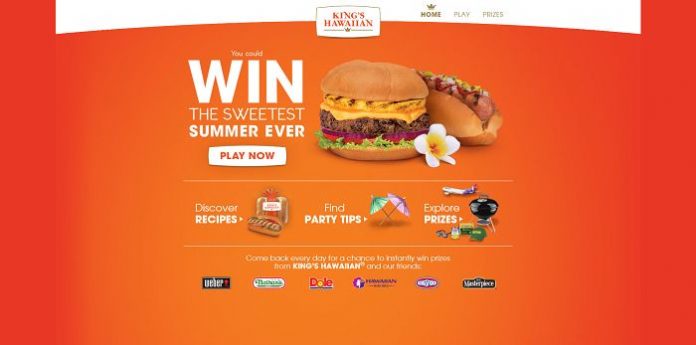 King's Hawaiian Sweetest Summer Ever Instant Win Game (SweetestSummerEver.com)