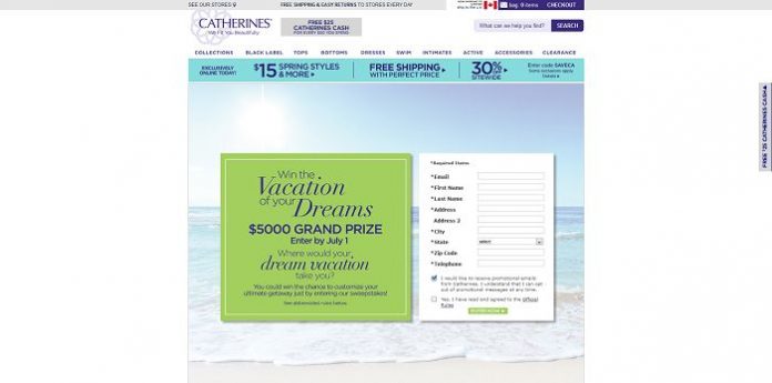 Catherines Vacation Of Your Dreams Sweepstakes