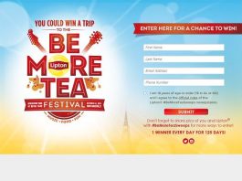 Lipton Be More Tea Sweepstakes (BeMoreTeaFestival.com)