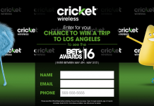 CricketSweepstakes.com/BET16 - Cricket Wireless BET Sweepstakes 2016