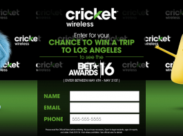 CricketSweepstakes.com/BET16 - Cricket Wireless BET Sweepstakes 2016