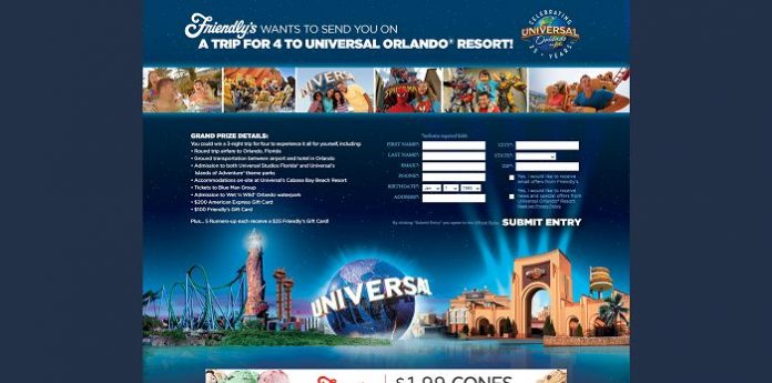 FriendlysOrlandoSweeps.com - Friendly's Orlando Family Getaway Sweepstakes