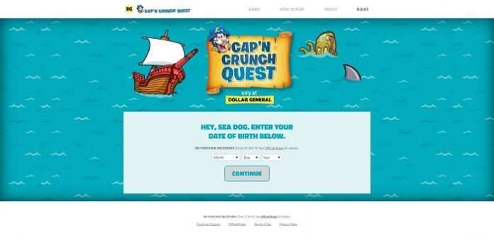 Cap’n Crunch Quest Sweepstakes (CapnCrunchQuest.com)