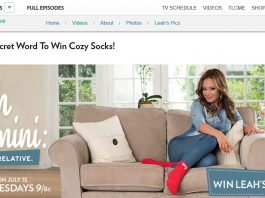 TLC’s Leah Cozy Socks Sweepstakes (TLC.com/Leah) TLC's Leah Cozy Socks Sweepstakes (TLC.com/Leah)
