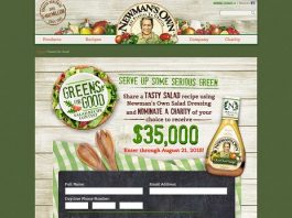 Newman's Own Greens for Good Salad Recipe Contest