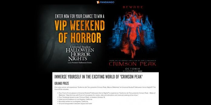 Fandango's Crimson Peak Sweepstakes