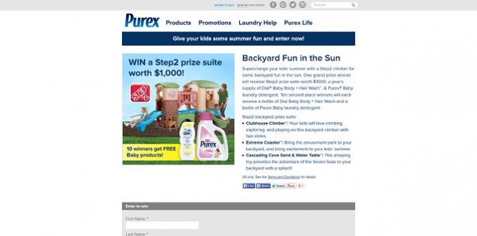 Purex Backyard Fun In The Sun Sweepstakes