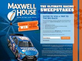 MaxwellHouse.com/RacingSweeps - The Ultimate Racing Sweepstakes