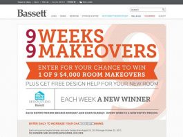 Bassett 9 Weeks, 9 Makeovers Sweepstakes